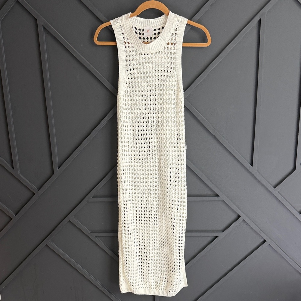 Shade & Shore Open-Weave Sleeveless Knit Dress